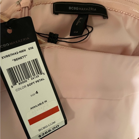 BCBGMaxazria blush pink one shoulder dress - Picture 6 of 7